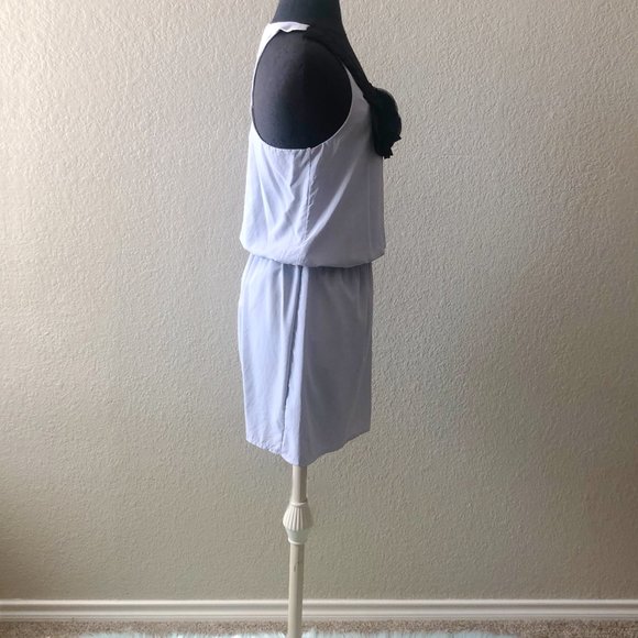 FreeDay Bluish-Gray Flowy Modern Dress - Picture 3 of 5